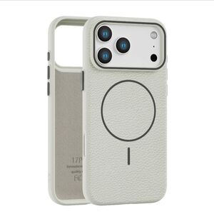 Premium Leather iPhone Case - Cream Iphone 17 Pro Max